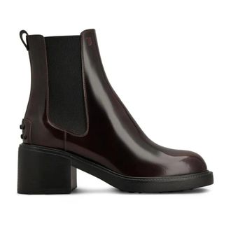 Tod's Chelsea Stivali in Pelle - - Shoes - Donna - Marrone - 38 1/2 EU