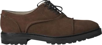 Kiton Ussgroun Sneaker - Heren - Veterschoenen - Bruin - 42 1/2 EU - Leer - Schoenen