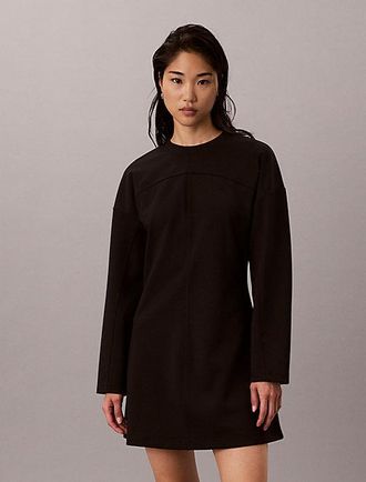 Calvin Klein Vestido Corto De Manga Larga De Punto Milano