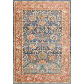 Jonathan Y Designs Alba Modern Faded Peshawar Area Rug in Plum/terracotta at Nordstrom, Size 2Ft 0In X 8Ft 0In