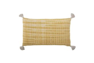 Bloomingville Coj&iacute;n amarillo de algod&oacute;n reciclado 50x85 cm