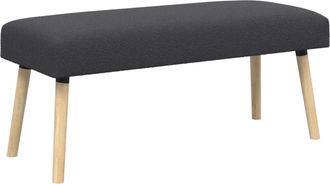 vidaXL Banco Liso Gris Oscuro 110 X 40 X 46 Cm Boucl&eacute; Vidaxl
