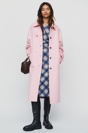 Maeve Wool Blend Balmacaan Coat Jacket