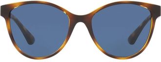 Sunglass Hut tortoiseshell-effect cat-eye sunglasses - women - Polycarbonite - 55 - Green