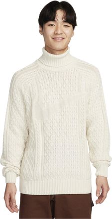 Nike Cable Knit Turtleneck Sweaters Beige FB7771-072