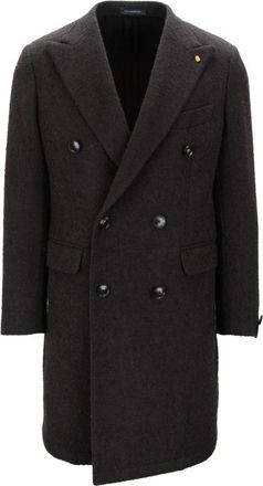 Sartoria Latorre Double-Breasted Jas - Heren - Mantel - Zwart - S - Katoen - Jassen