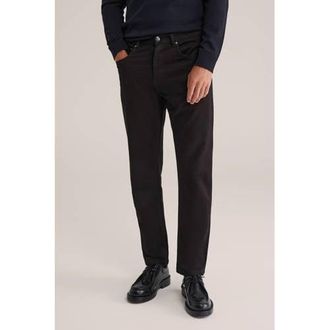 WE Fashion straight chino zwart