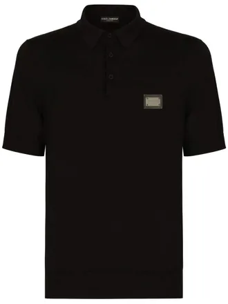 Dolce & Gabbana Poloshirt aus Schurwolle mit Logo