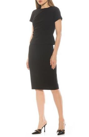 Alexia Admor Robin Jewel Neck Midi Dress in Black at Nordstrom Rack, Size Small