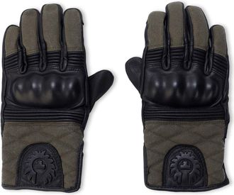 Belstaff Mens Accessories Hampstead Gloves in black green Leather - Size X-Large