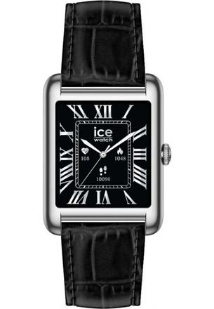 Ice Watch Ice Watch Ice Smart Tk 2.0 - Silver - Black Croco Unisex Horloge Zwart 025380