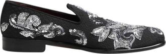 Dolce & Gabbana Glitzy Loafers - Heren - Loafers - Zwart - 44 EU - Pailletten - Schoenen