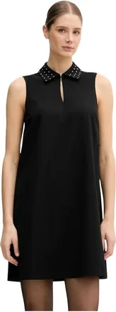 Benetton Korte Jurk - Dames - Jurken - Zwart - Maat: XS Katoen