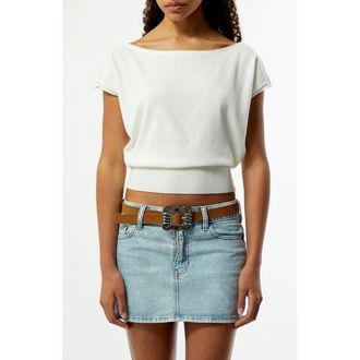 PacSun Eva Knit Top in White at Nordstrom, Size Xx-Small