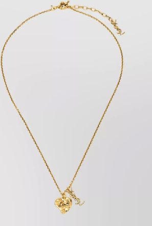 Saint Laurent brass pendant necklace