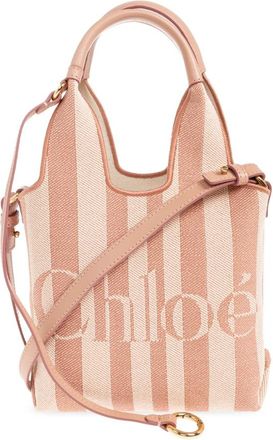 Chlo&eacute; Stripy Mini Bag - Dames - Handtassen - Roze - ONE Size - Katoen - Tassen