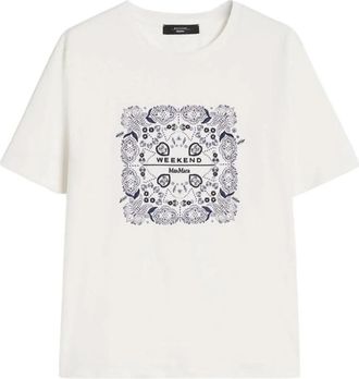 Max Mara T-shirt Wkdwest - Dames - T-shirts - Wit - XL - Katoen - Tops