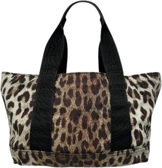 Valentino Pre-owned Vintage Canvas Tote Bag - Dames - Vintage Shopper - Bruin - ONE Size - Vintage