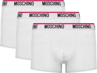 Moschino Trunk Cotton Stretch 3PK - Heren - Onderbroek - Wit - 2XL - Katoen - Ondergoed