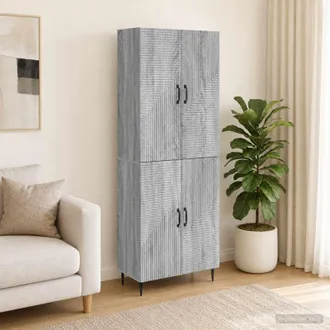vidaXL Vidaxl Set Di Armadi 2 Pz Sonoma Grigio Legno Ingegnerizzato