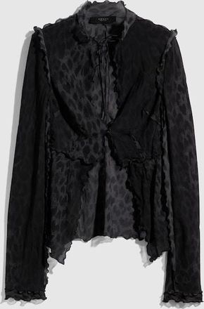 Gucci Printed Silk Blend Shirt, Black