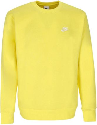 Nike Crewneck Sweatshirt - Heren - Sportshirts - Geel - 2XL - Katoen - Fitness