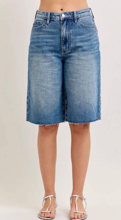 Judy Blue High Waist Rigid Magic Jorts In Medium Wash