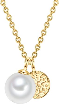 Valero Pearls Womens Necklace 925/- Sterling Silver - Gold - One Size