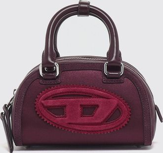 Diesel Mini borsa 1DR Dome in raso con monogramma e logo Oval D