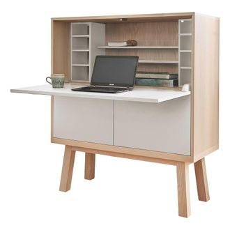 Mon Petit Meuble Fran&ccedil;ais Escritorio de madera de fresno de 120 cm