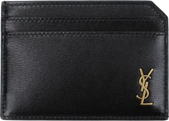 Saint Laurent Herrens Dokumentenhalter Leder Schwarz