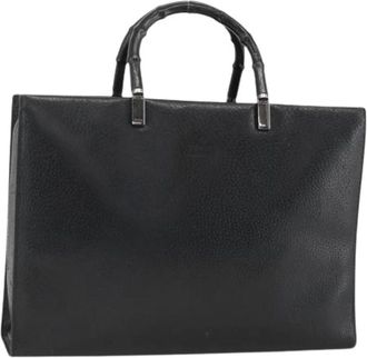 Gucci Pre-owned Handbags, female, Black, Size: ONE SIZE Pre-owned Vintage Tote Bag