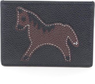 Thom Browne Luna New Year Stripe Detail Leather Card Holder