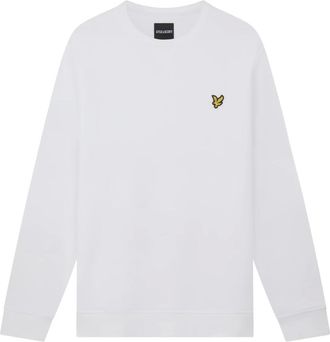 Lyle & Scott Hoodies & sweatvesten, Heren, Wit, XL, Tussenlaag Crew Neck Sweatshirt