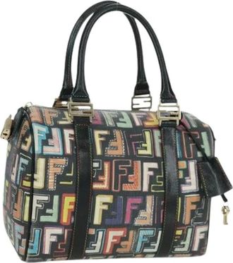 Fendi Pre-owned Handbags, female, Multicolor, Size: ONE SIZE Pre-owned Zucca Canvas Hand Bag