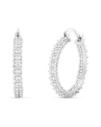 Jaclyn Smith Platinum Plated 0.50 Ct. Tw. Lab-Grown Moissanite Earrings