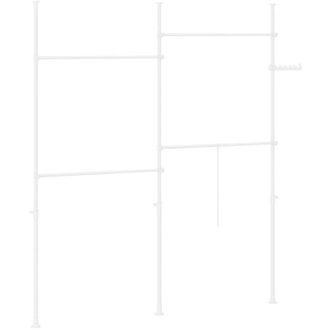 SoBuy SoBuy Adjustable Height Freestanding Coat Rack White 62x62x200cm Functional KLS03-II-W
