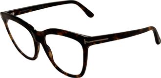 Tom Ford Womens 54 mm Dark Havana Eyeglasses