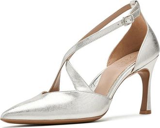 Naturalizer Angelina High Womens Heels Silver Sand Leather : 8.5 M (B)