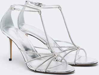 Mach & Mach Sandalias Daisy de piel adornadas