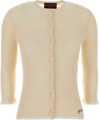 Gucci Cream Cotton Cardigan