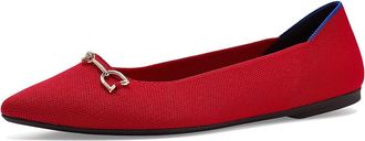 Rothy's The Double Bit Point II Womens Dress Flat Shoes Red Crisp : 10.5 M, Textile