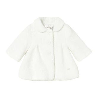 MAYORAL Terry Cloth Coat in White at Nordstrom, Size 18M