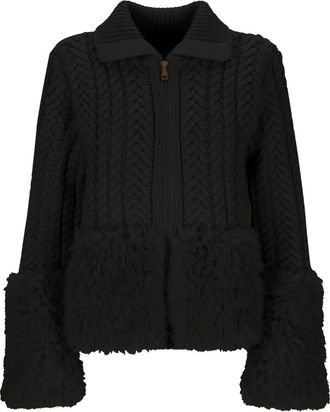 Moncler cable-knit cardigan - Black