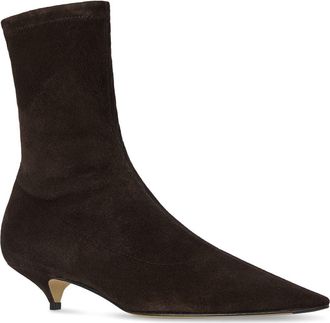 The Row Liisa Pointed Toe Bootie in Lacquer Brown at Nordstrom, Size 9.5Us