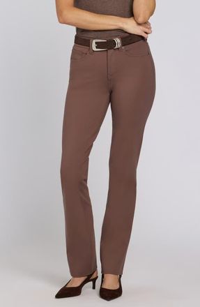 NYDJ Sculpt-Her Marilyn Straight Leg Pants in Deep Taupe at Nordstrom, Size 12