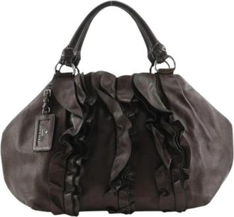 Prada Pre-owned Br 3987 Tote tas - Dames - Vintage Handtas - Bruin - ONE Size - Leer - Vintage