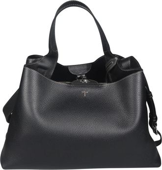 Tod's Medium Leren Handtas - Dames - Handtassen - Zwart - ONE Size - Leer - Tassen