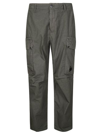 C.P. Company Green Cotton Straight-Leg Cargo Pants