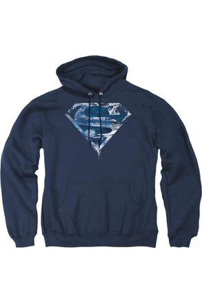 Gildan Superman Water Shield Adult Pull Over Hoodie / Hooded Sweatshirt